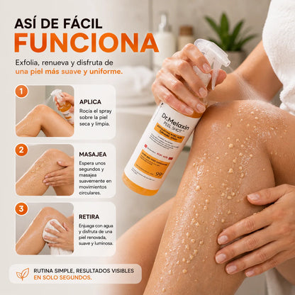 DR MELAXIN — Spray Exfoliante para una Piel Más Suave y Uniforme