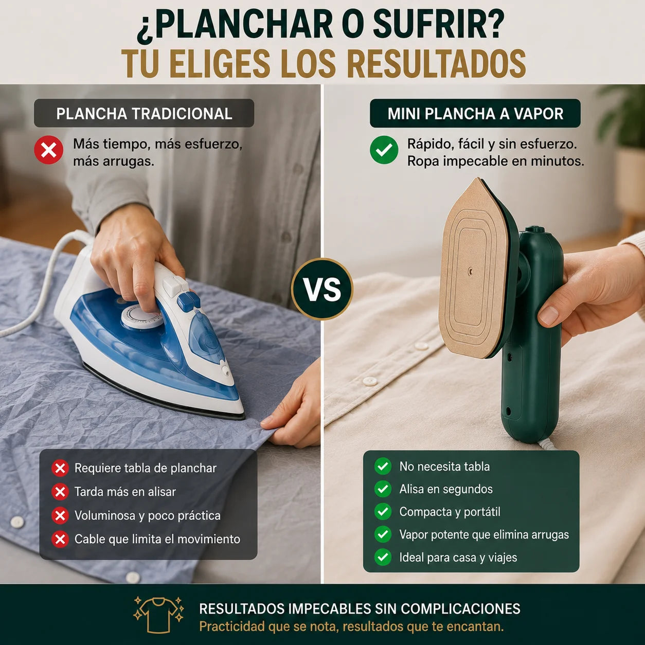 Mini Plancha A Vapor Elimina Arrugas Fácil - Viajes Y Hogar