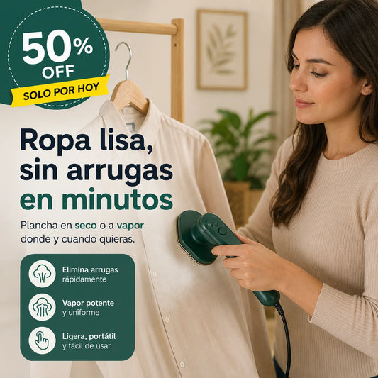 Mini Plancha A Vapor Elimina Arrugas Fácil - Viajes Y Hogar