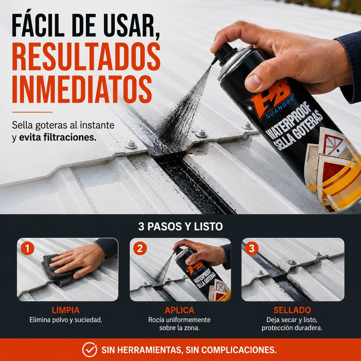 Spray Anti Goteras — Sella filtraciones de forma rápida y fácil