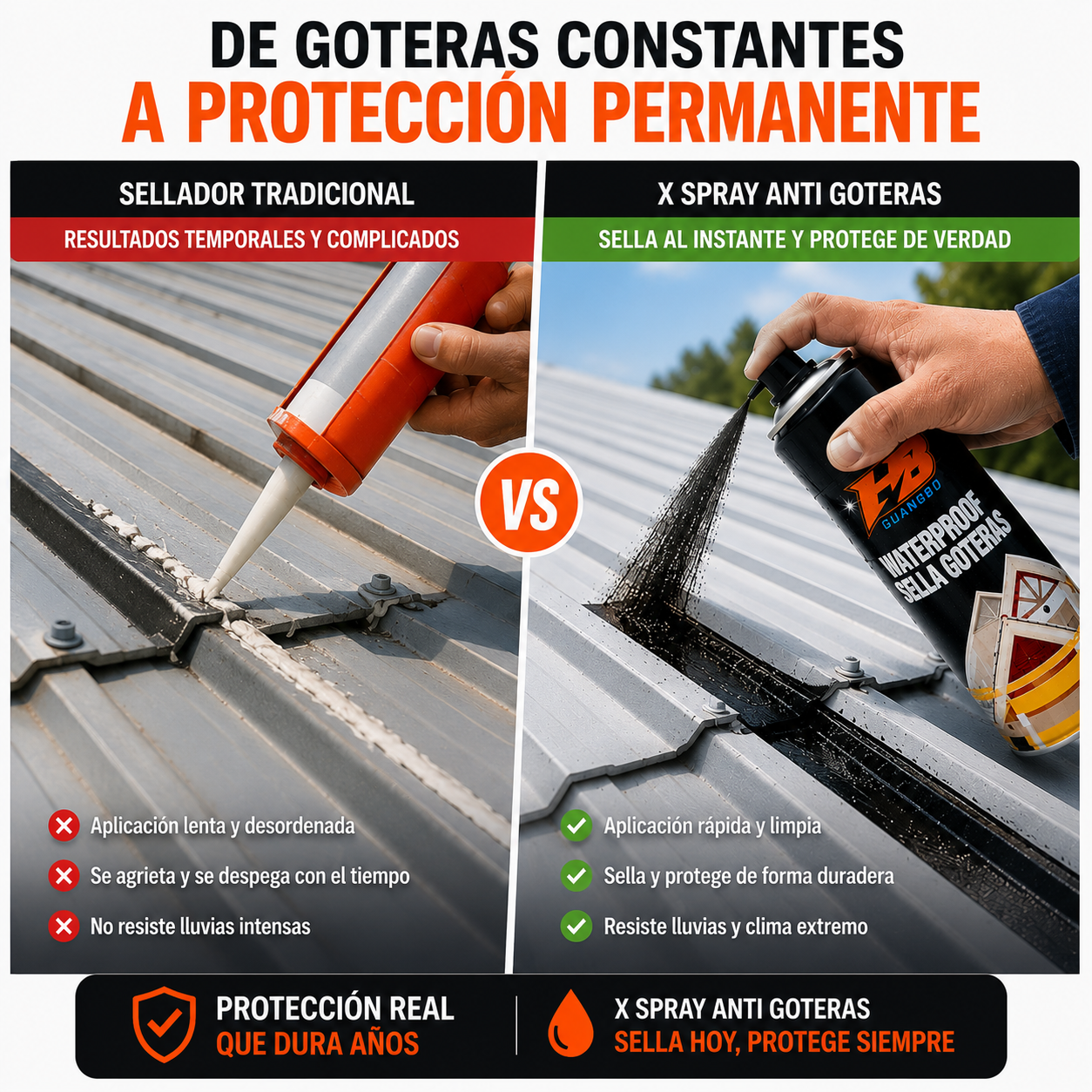 Spray Anti Goteras — Sella filtraciones de forma rápida y fácil