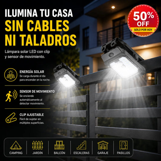LumiClip Solar – Ilumina sin cables ni gastar electricidad
